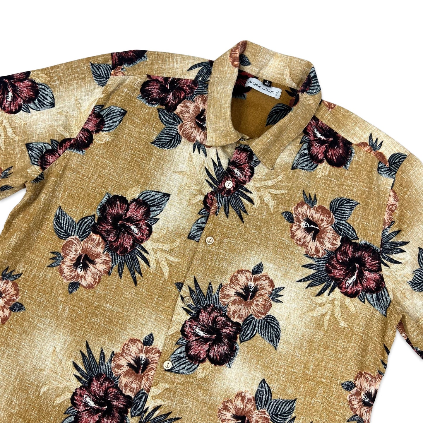 Angelo Litrico Brown Floral Print Shirt M L