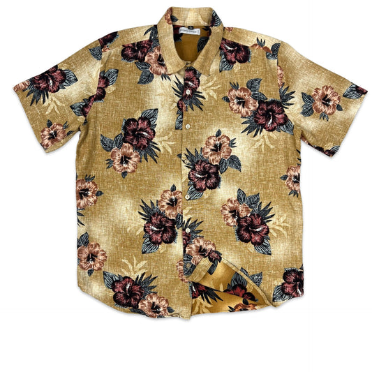 Angelo Litrico Brown Floral Print Shirt M L