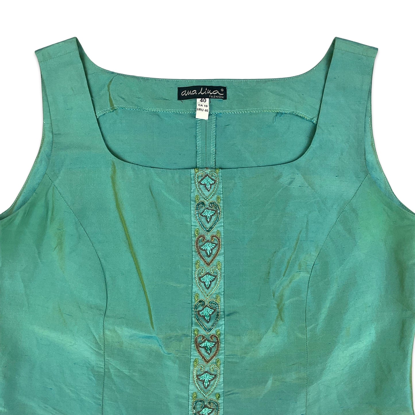 Vintage Blue Iridescent Bustier Corset Top 6 8 10