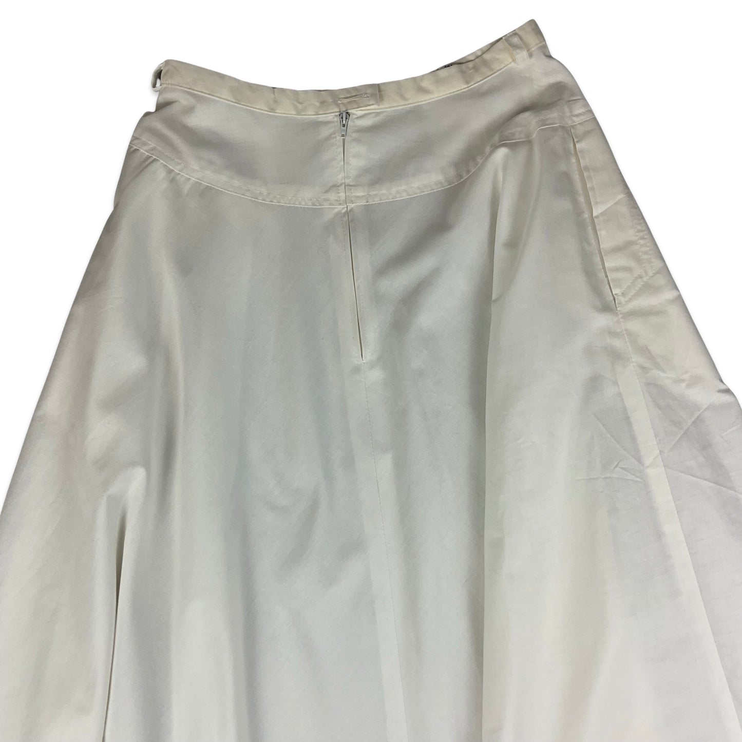 Vintage White Midi Circle Skirt