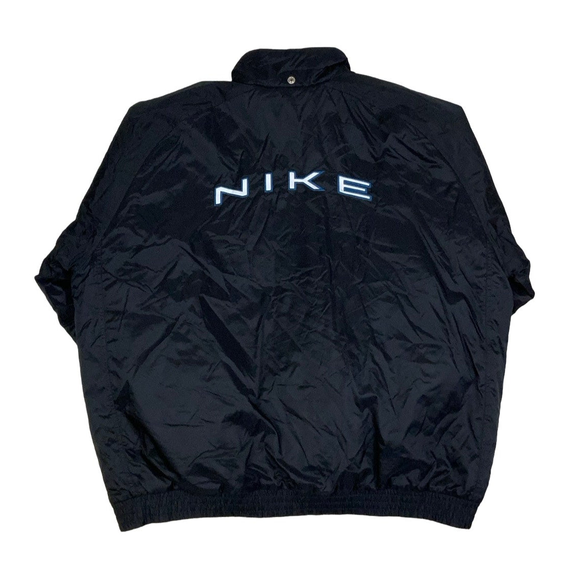 Vintage 90s ‘NIKE’ Black Oversized Windbreaker Puffer Raincoat 3XL 4XL