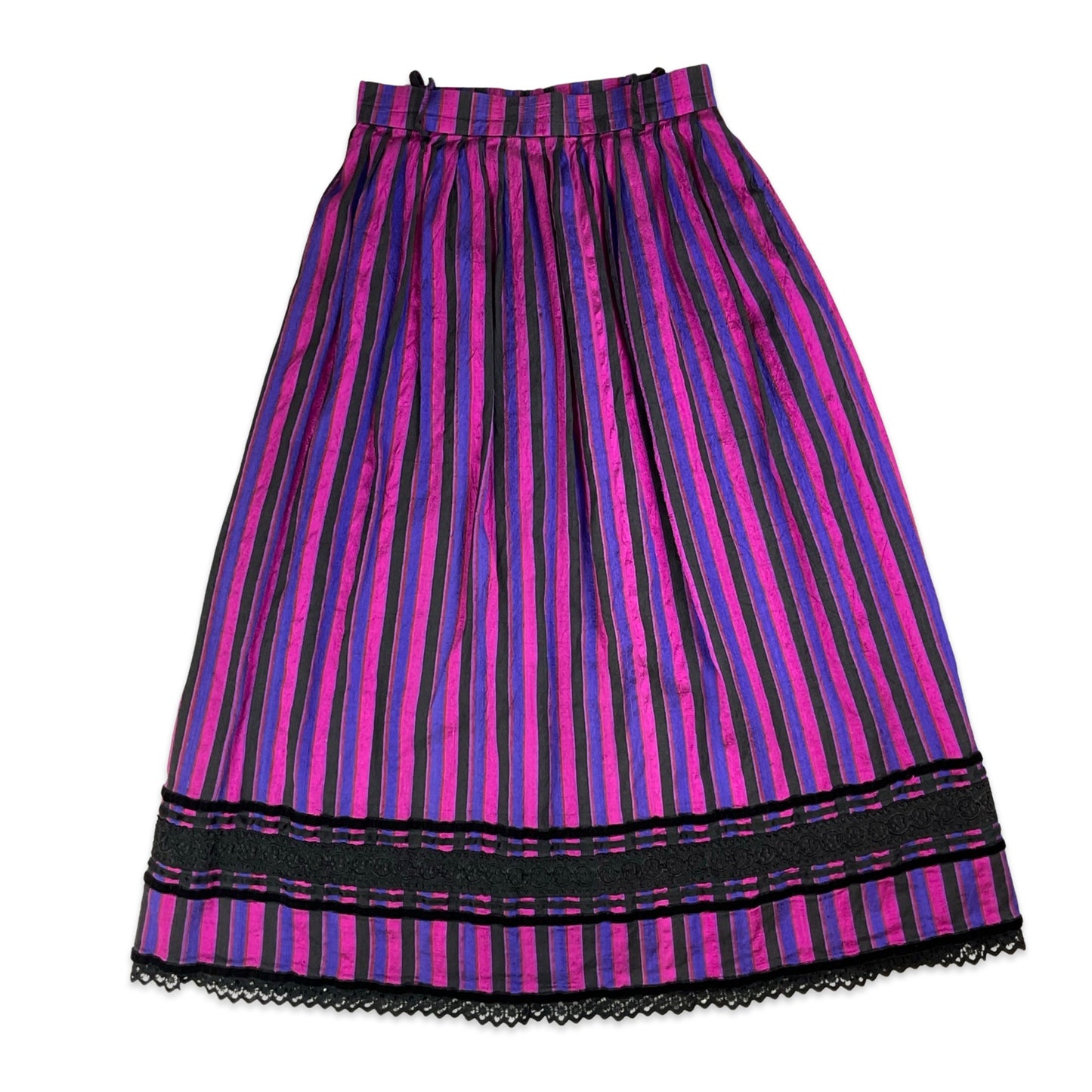 Vintage Striped Midi Skirt