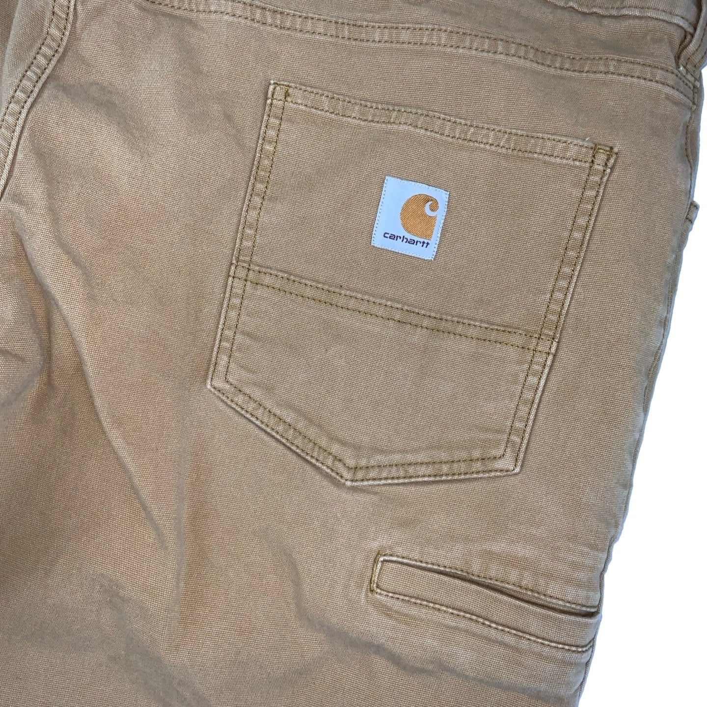 Carhartt’ Relaxed Fit Tan Beige Workwear Cargo Trousers 42W 27L