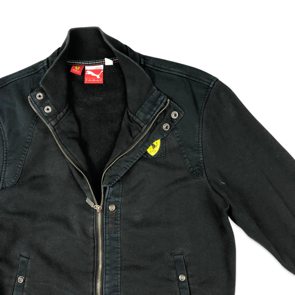 Scuderia Ferrari Puma Mens Jacket Black/Gray Pockets Zip Up Size M | eBay