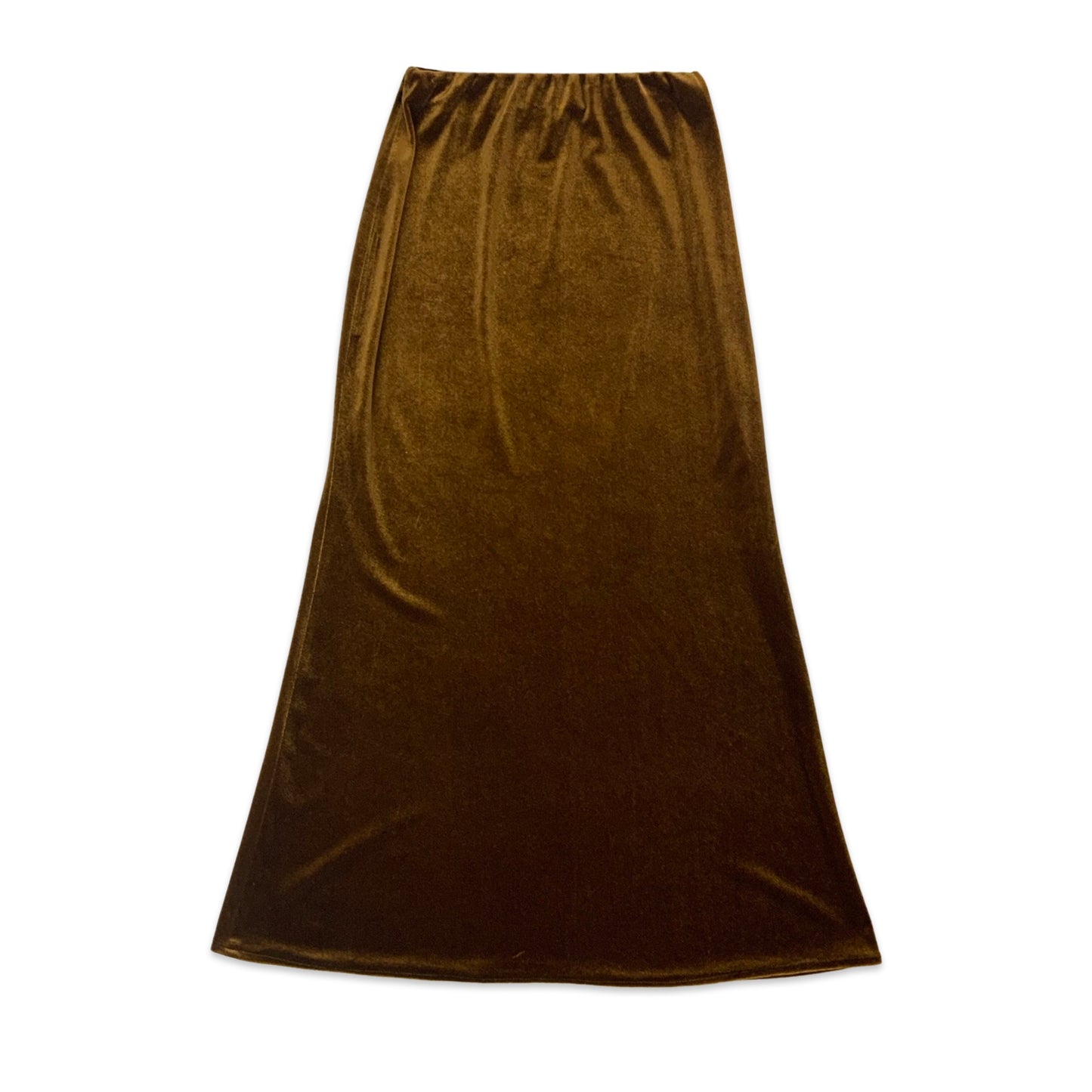 Vintage Brown Velour Maxi Skirt 6 8