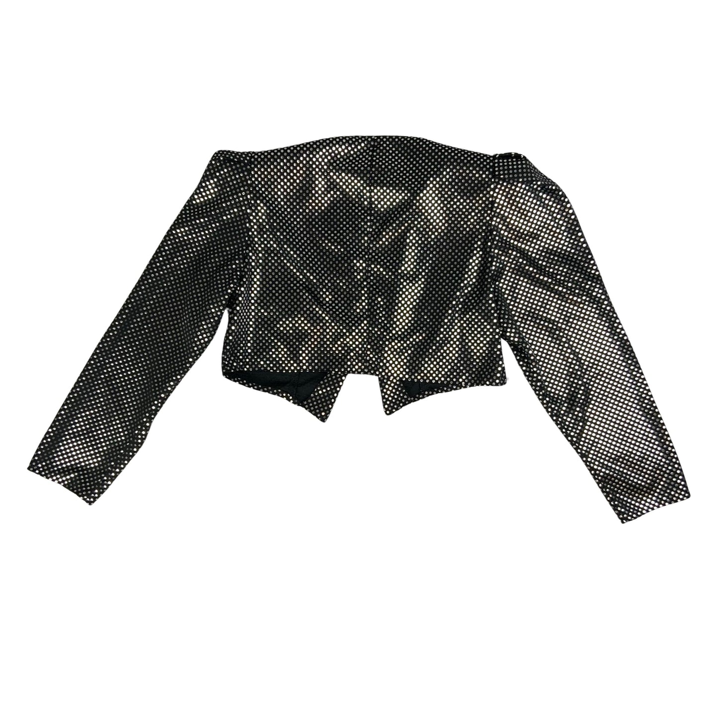 80s Black & Silver Spotted Cropped Bolero 6 8 10