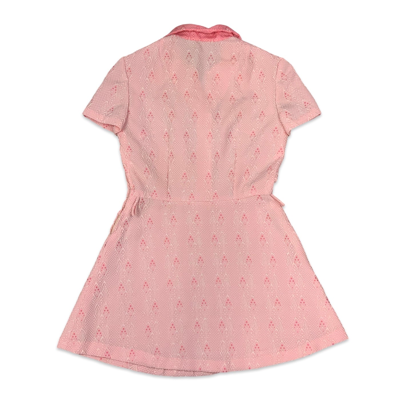 60s Pink Peter Pan Collar Mini Dress 10