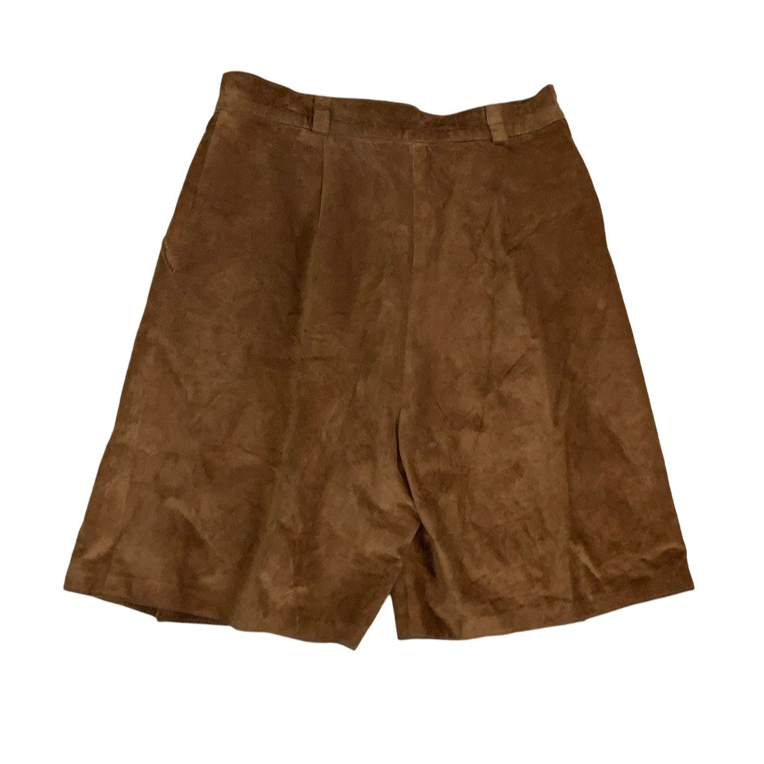 Vintage 60s 70s 'Design' High Waisted Brown Suede Culotte Shorts 10 12