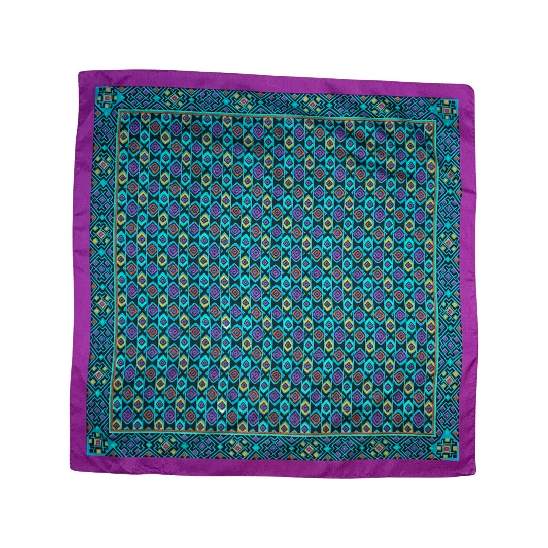 Vintage Blue and Purple Scarf