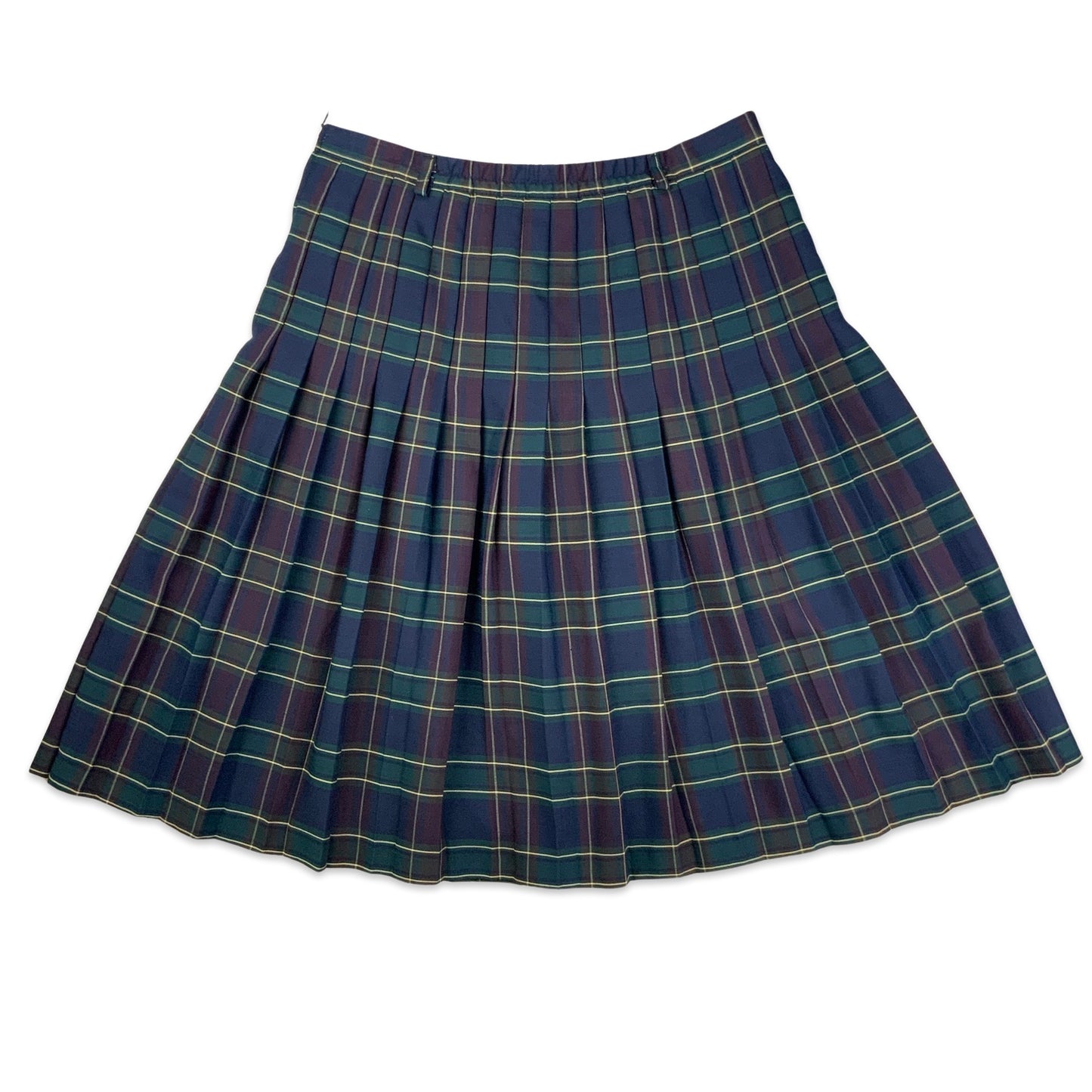 Vintage Tartan Pleated Skirt 12 14 16