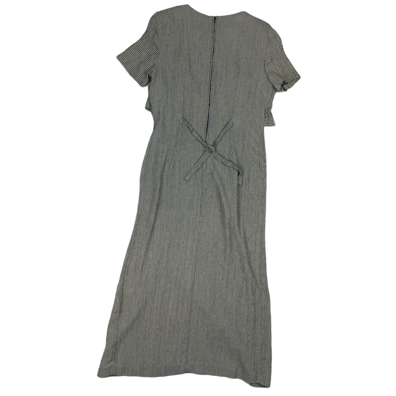 Vintage 80s 90s ‘Betsy’s Things’ Grey Blue Midi Blouson Dress 12 14