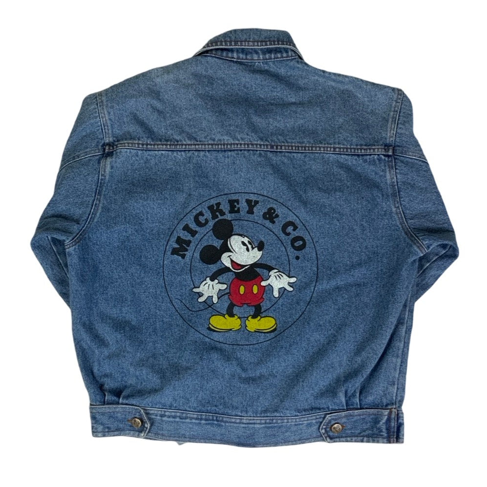 Vintage 90s Disney Mickey & Co Light Blue Denim Jacket L