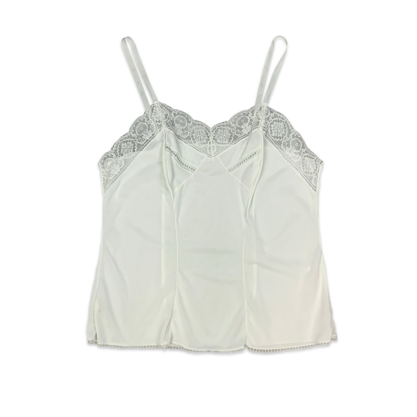 Vintage White Sheer Babydoll Top with Lace Detail 12