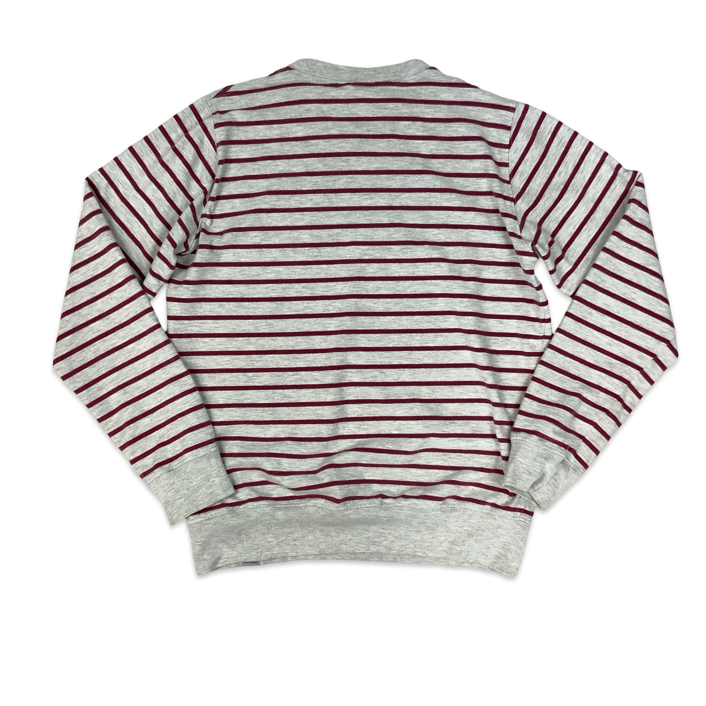 Carhartt Grey & Red Striped Sweatshirt S M