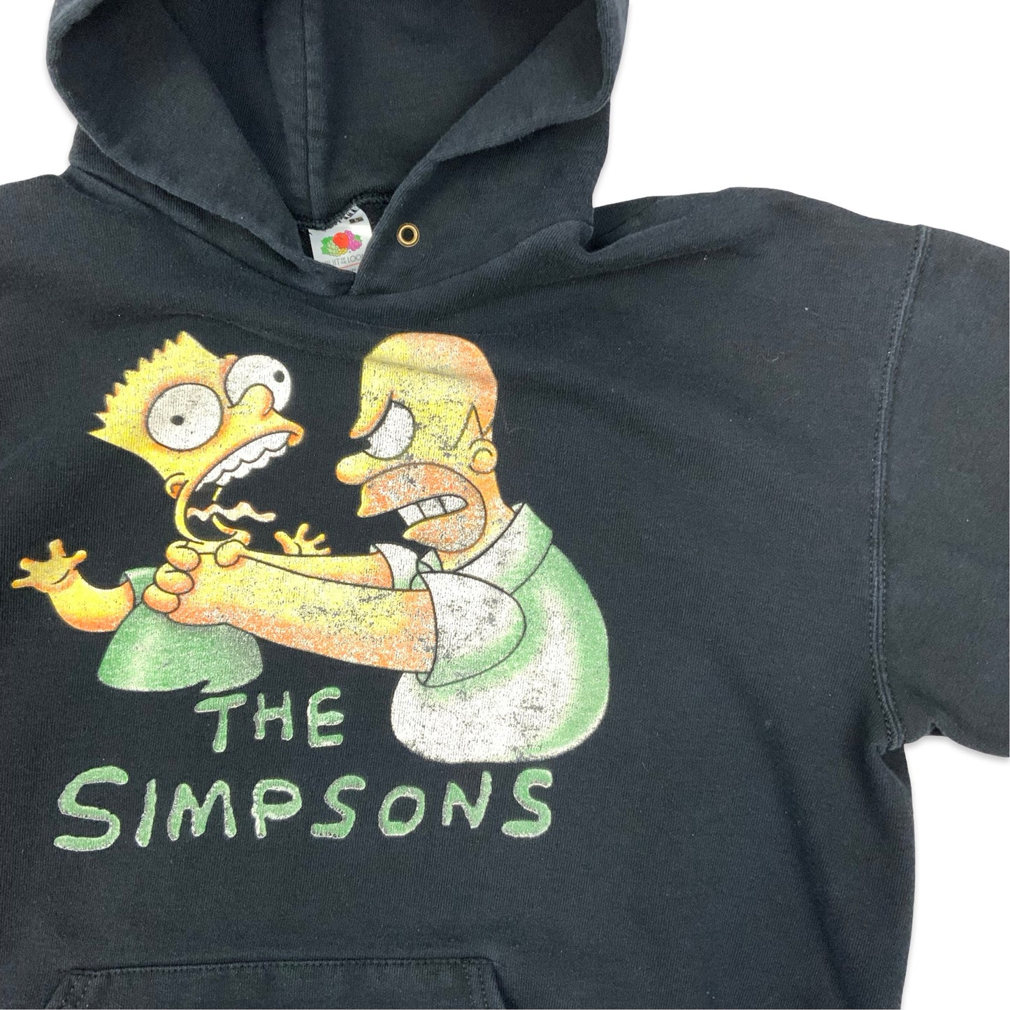 00's Fruit of the Loom Black "The Simpsons" Hoodie L