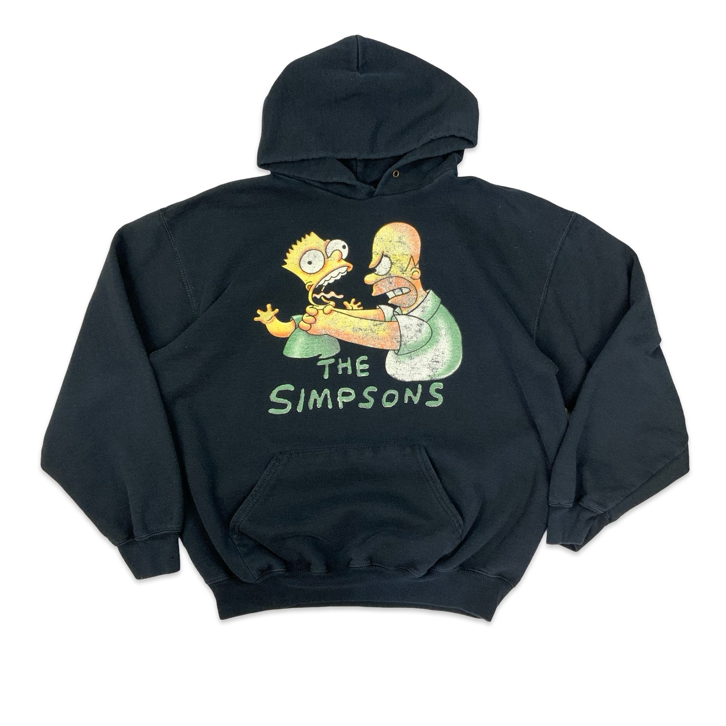 00's Fruit of the Loom Black "The Simpsons" Hoodie L