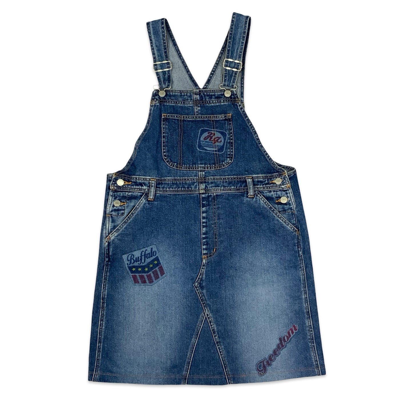 Y2K Denim Dungaree Minidress 14