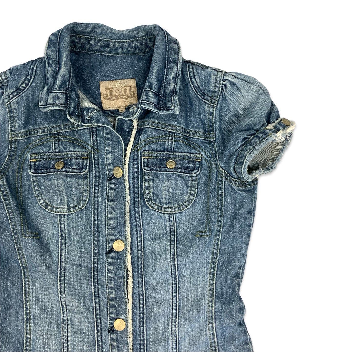 Y2K Denim Button-up Minidress 10