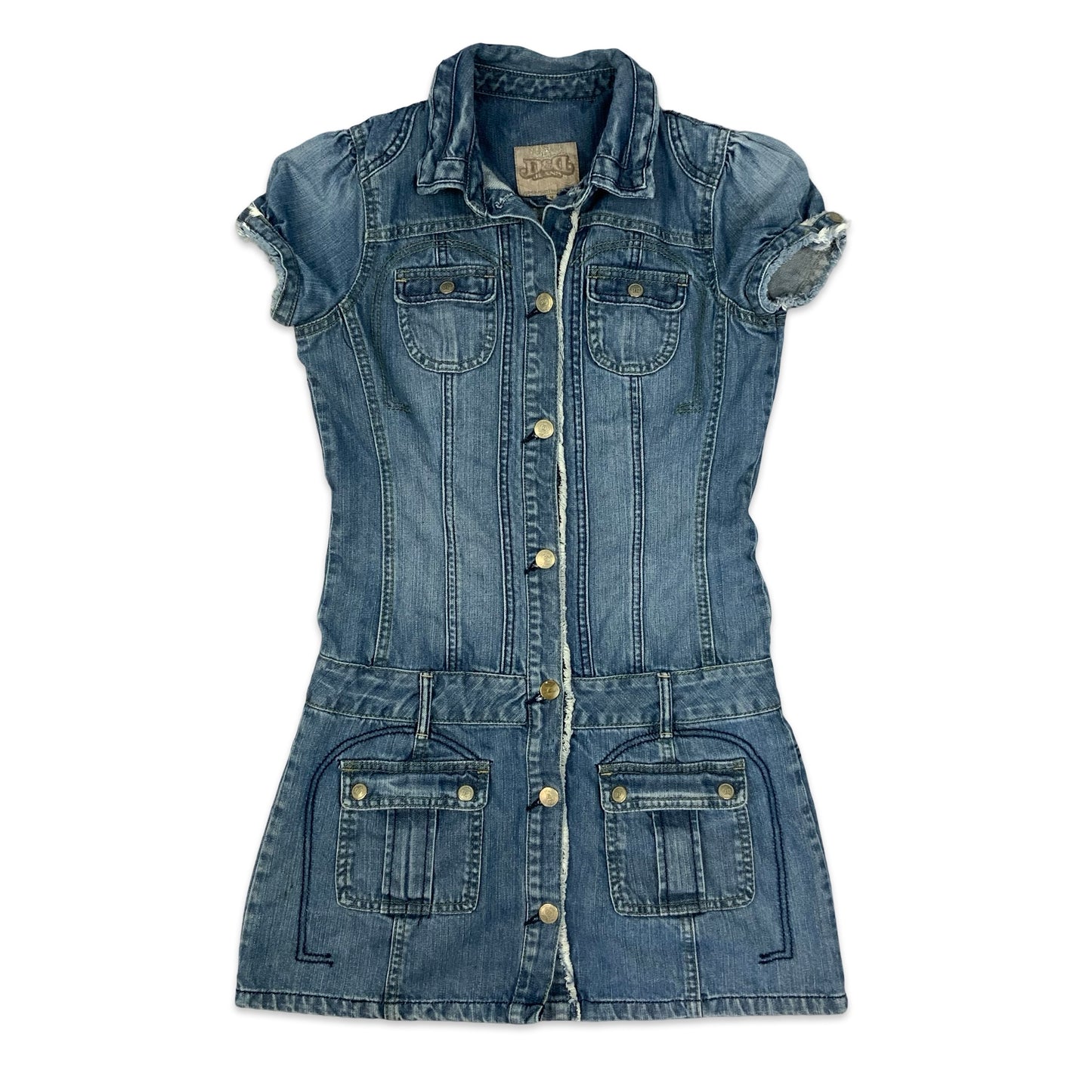 Y2K Denim Button-up Minidress 10