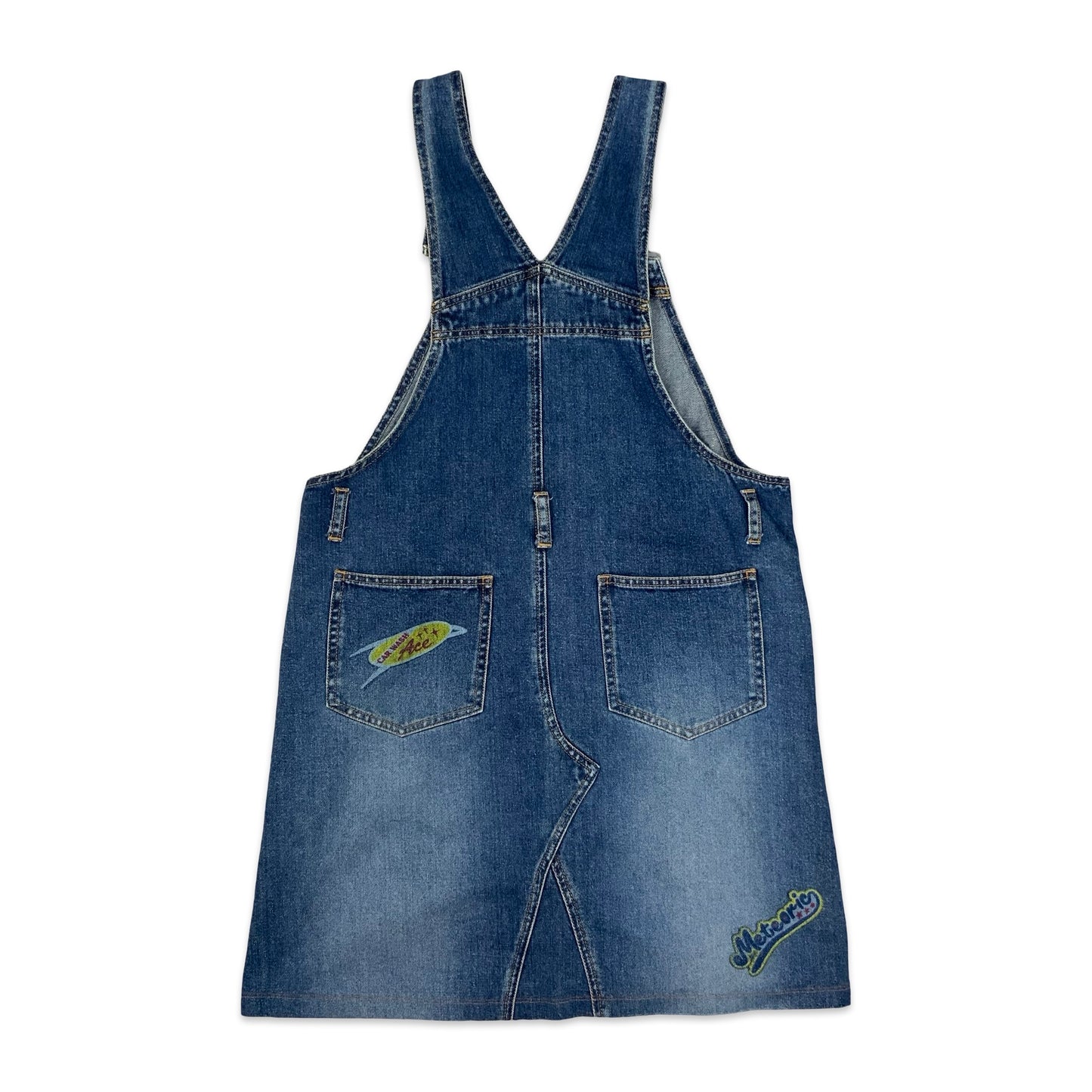 Y2K Denim Dungaree Minidress 14