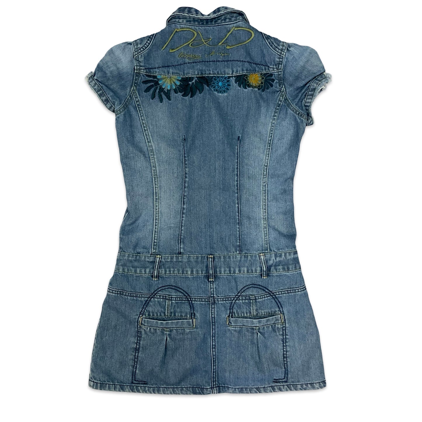 Y2K Denim Button-up Minidress 10