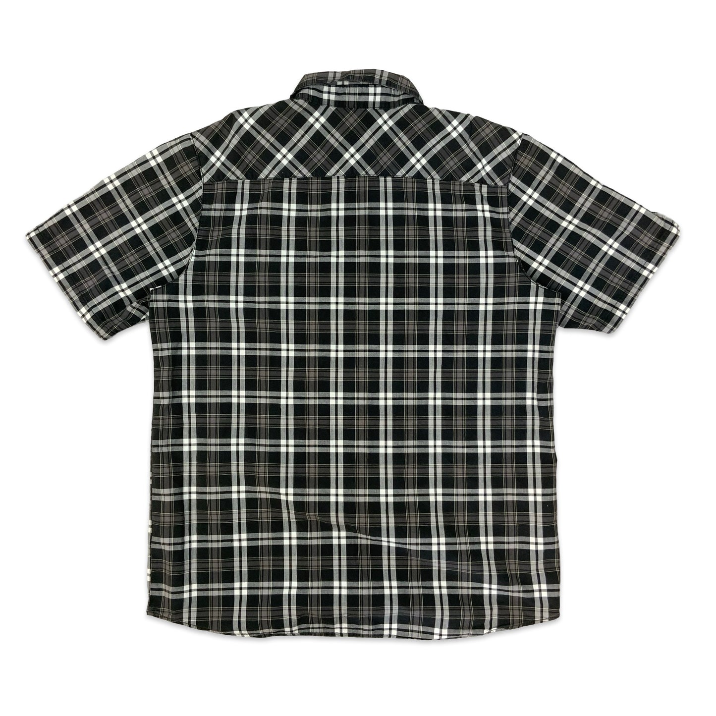 Carhartt Black & Grey Checkered Short Sleeved Shirt L