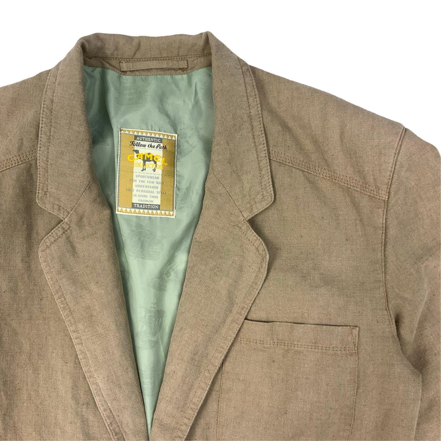 Camel Active Brown Linen Blazer L