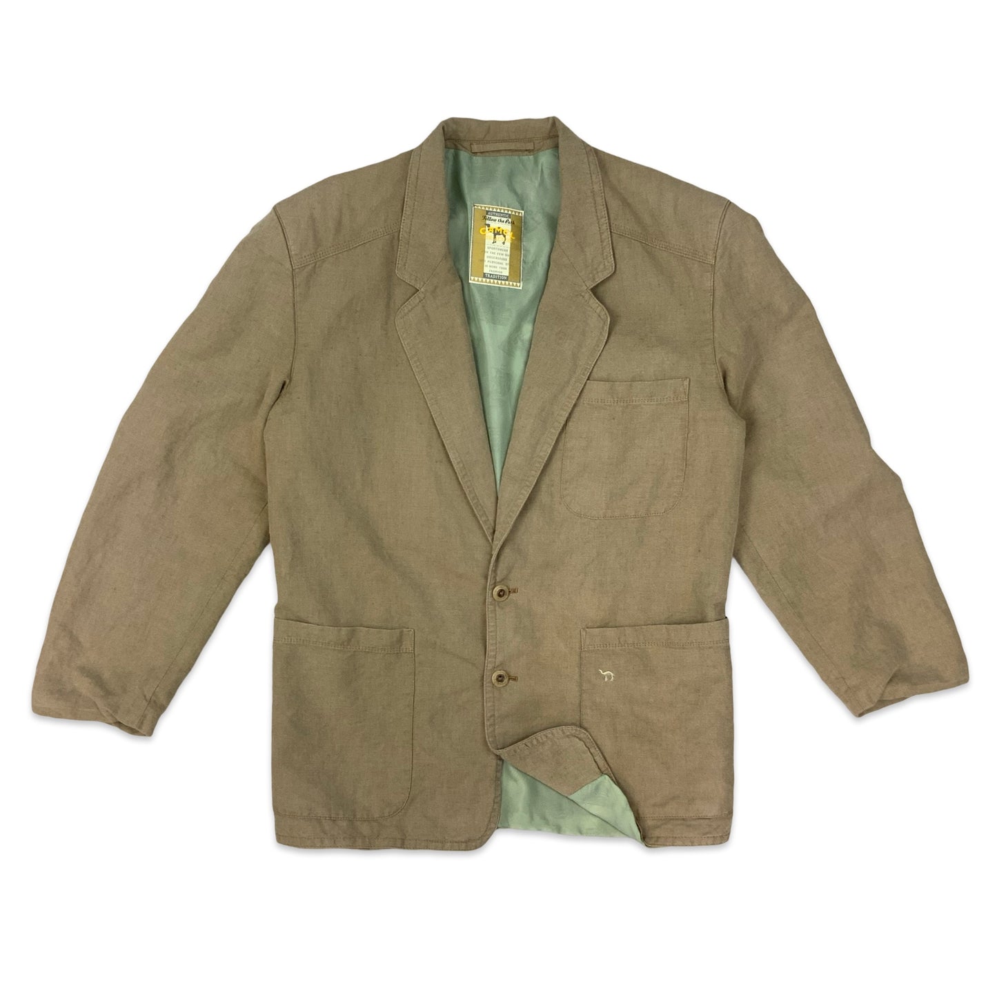 Camel Active Brown Linen Blazer L