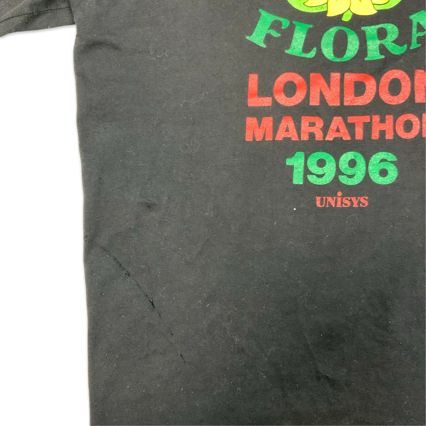 Vintage 90s Asics 1996 London Marathon Black Tee M