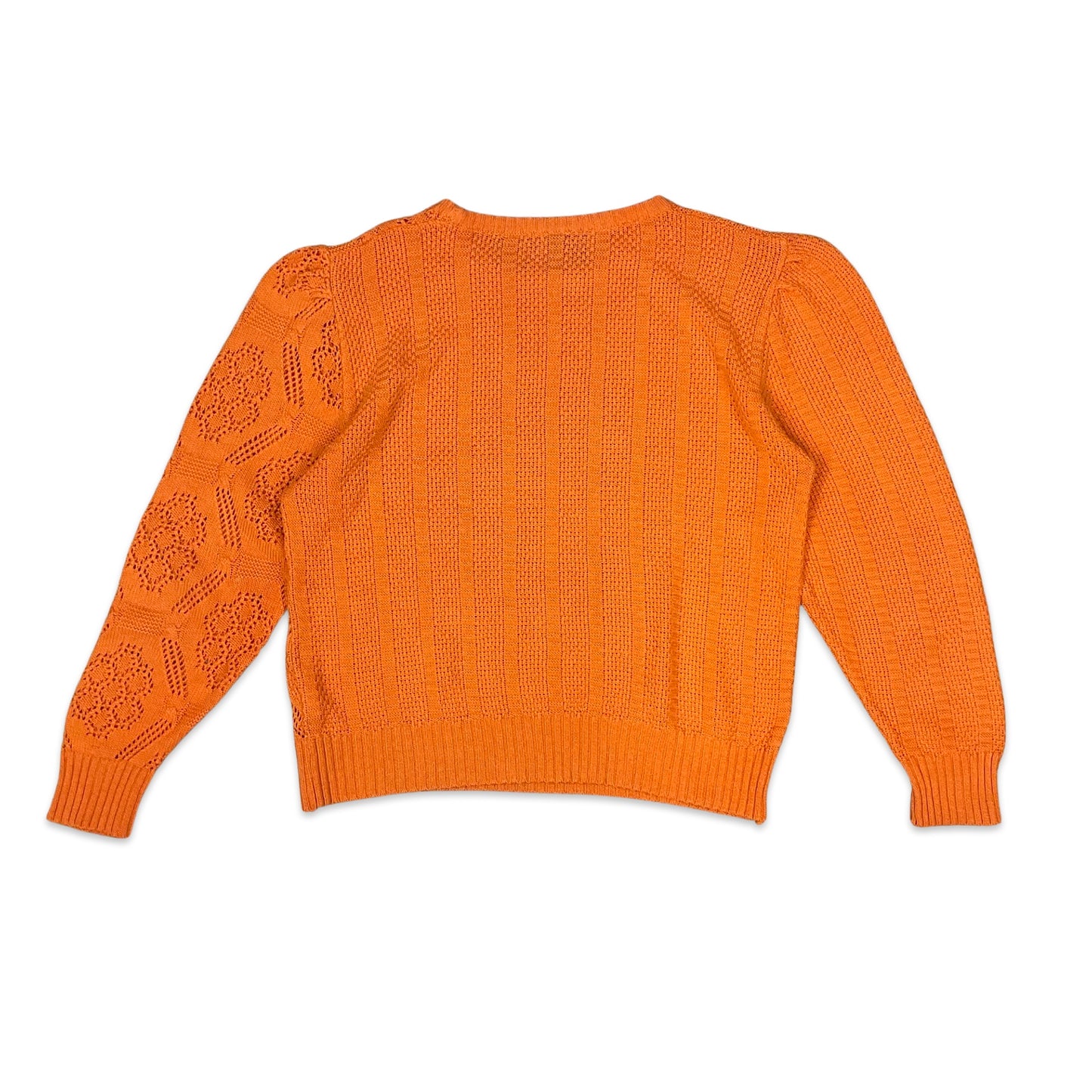 Vintage Orange Open Knit Jumper 10 12