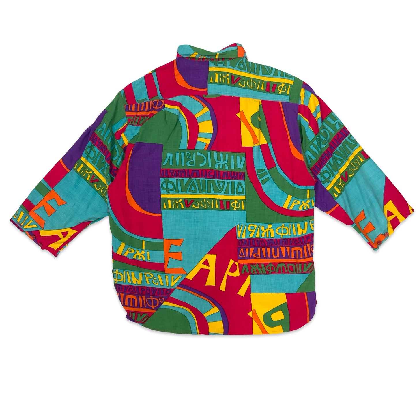 80s Multicoloured Oversized Blouse 22