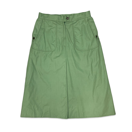 Vintage Green Cargo Midi Skirt 10