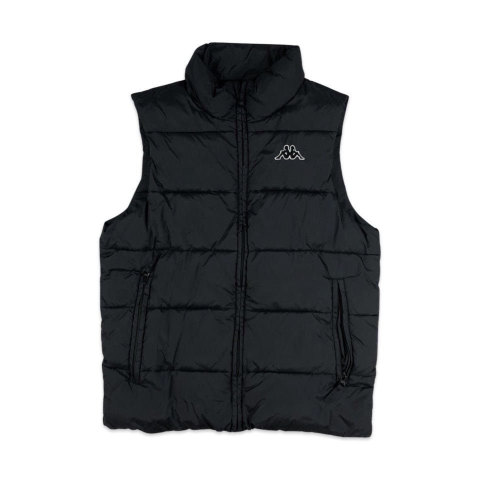 Vintage Kappa Black Puffer Gilet M