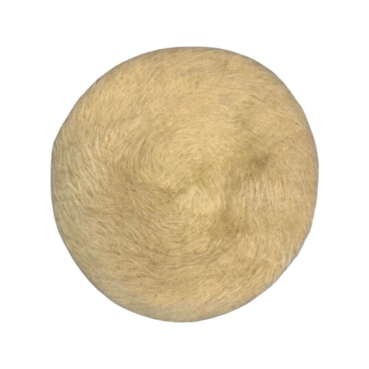 Vintage 60s Pale Yellow fluffy Beret