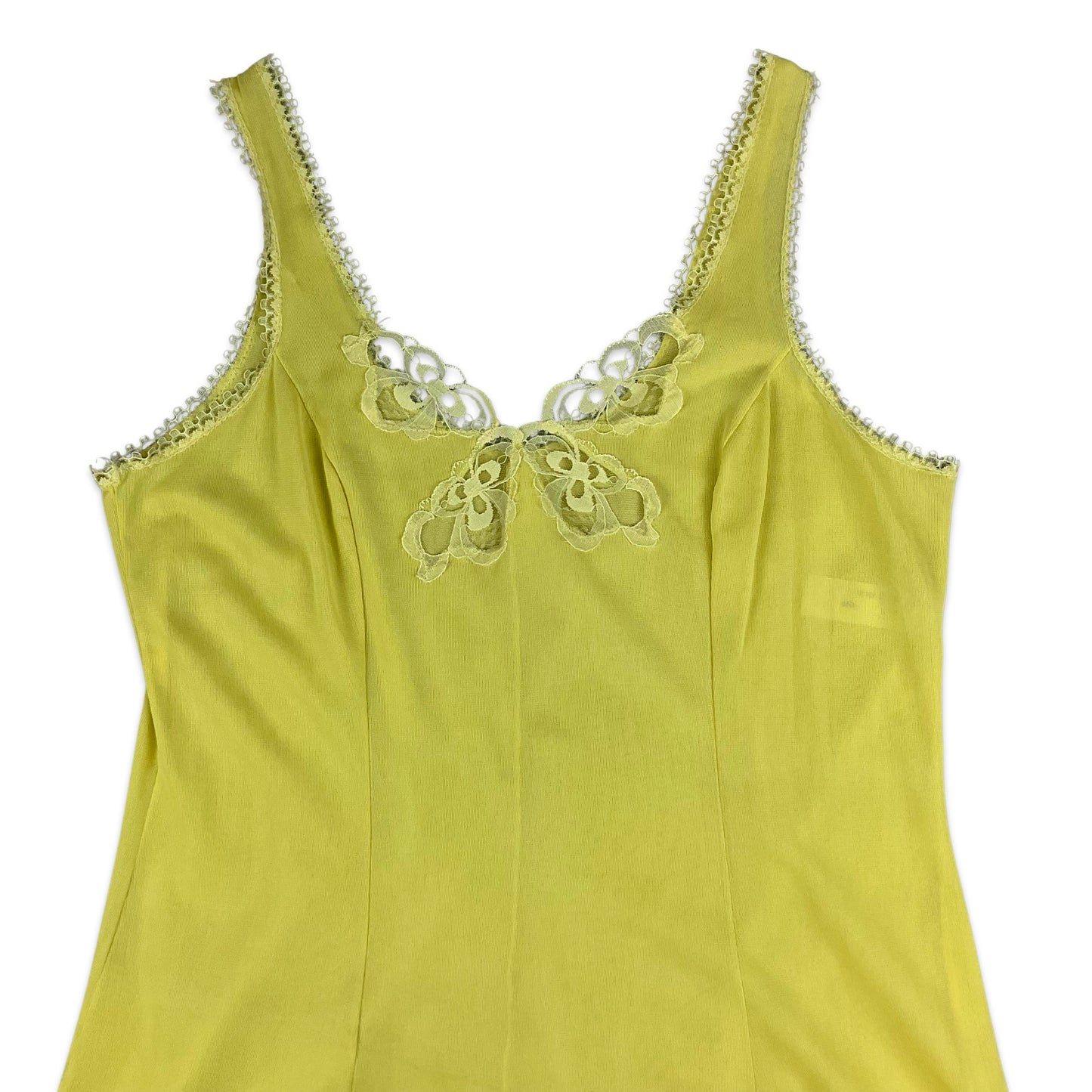 90s Yellow Sheer Slip Dress