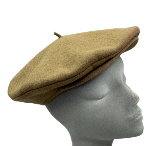 Vintage Green Brown Wool Flat Cap