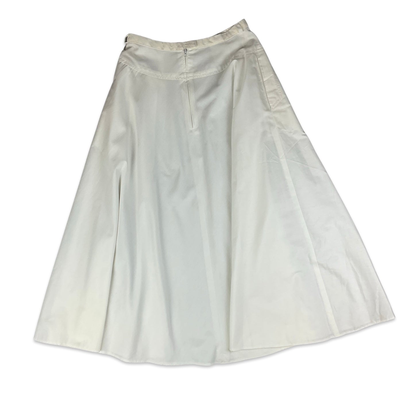 Vintage White Midi Circle Skirt