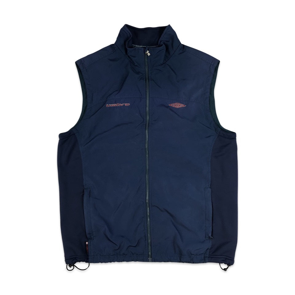 Vintage Umbro Navy Gilet L