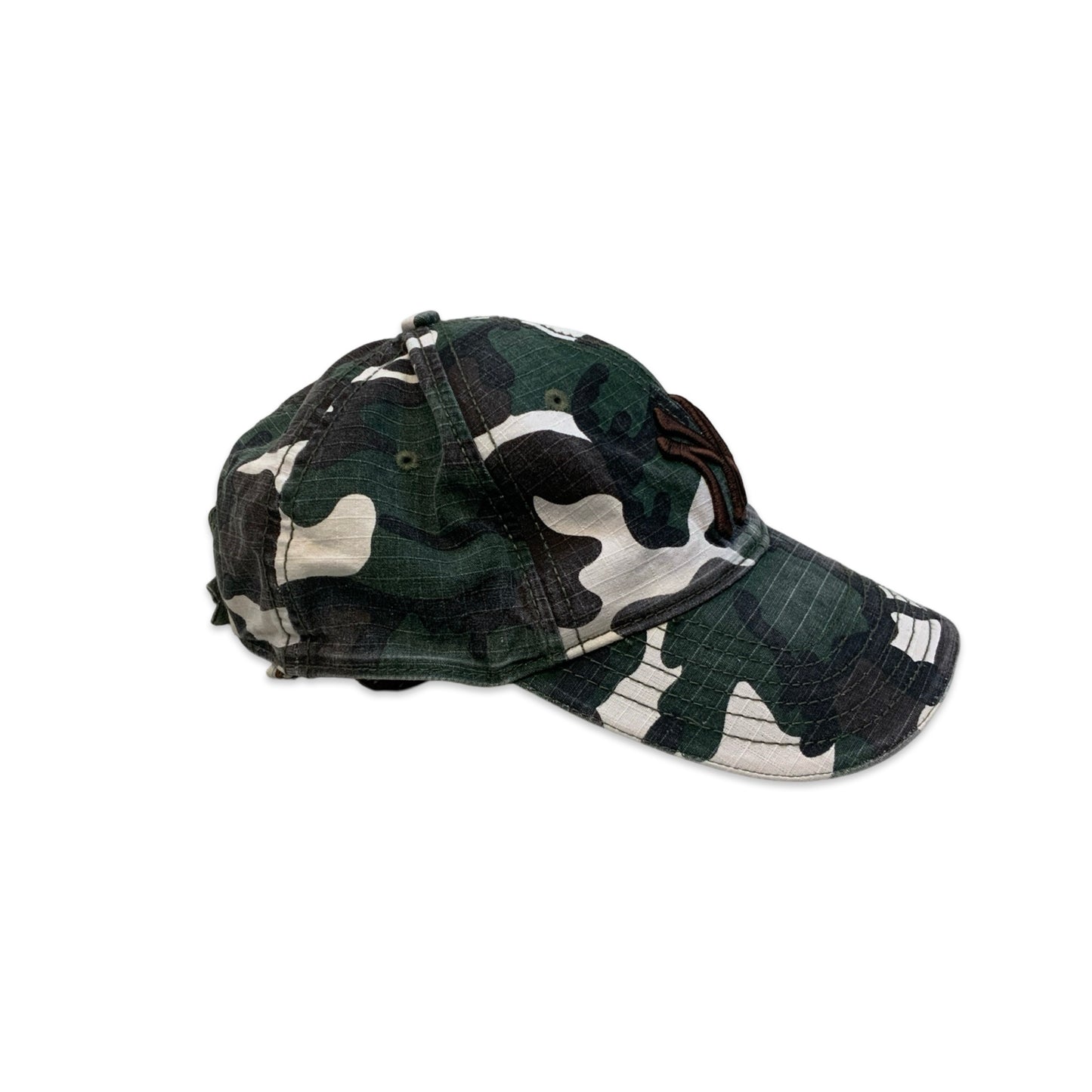 Y2K New York Yankee’s Camo Cap Khaki Green White Brown