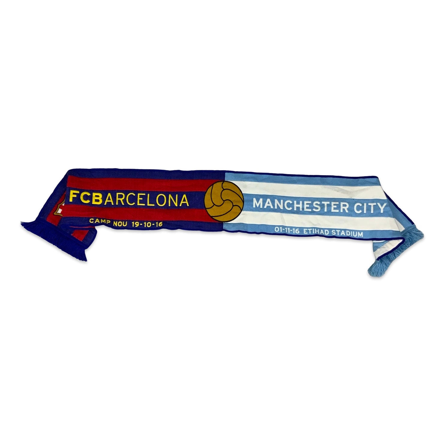 Preloved Barcelona v Man City FC Scarf