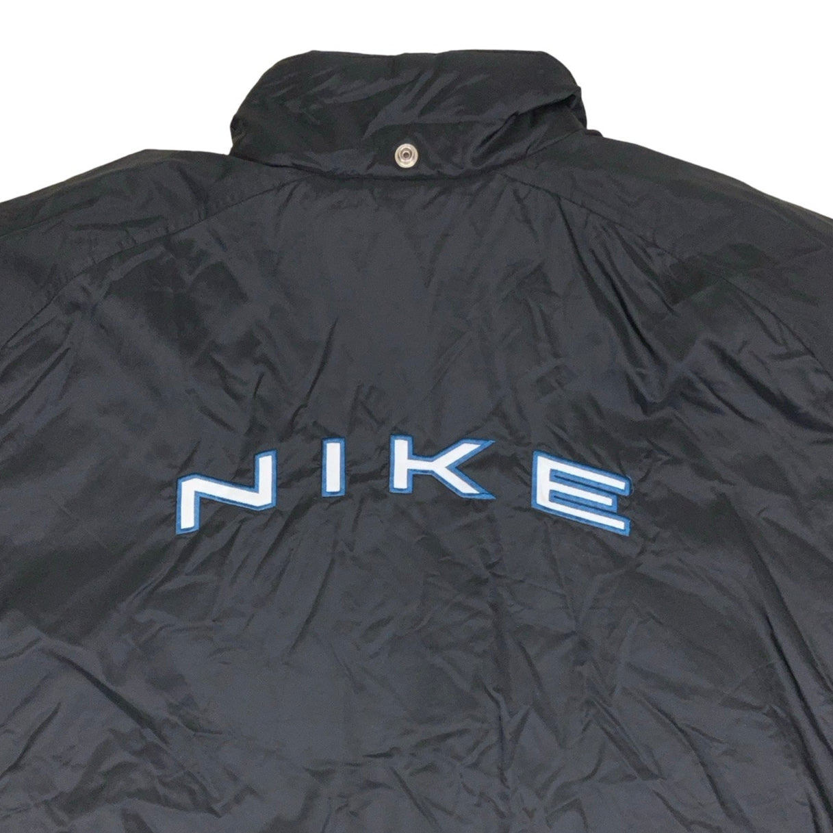 Vintage 90s ‘NIKE’ Black Oversized Windbreaker Puffer Raincoat 3XL 4XL