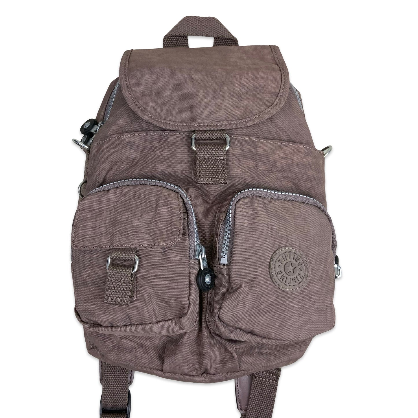 Preloved Mauve Grey Kipling Small Backpack