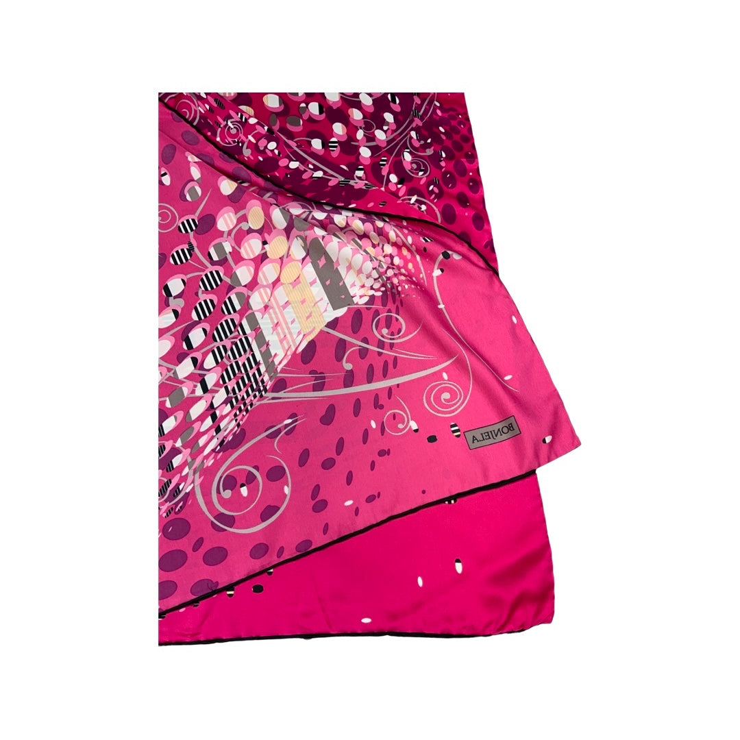 Vintage Pink Abstract Pattern Scarf