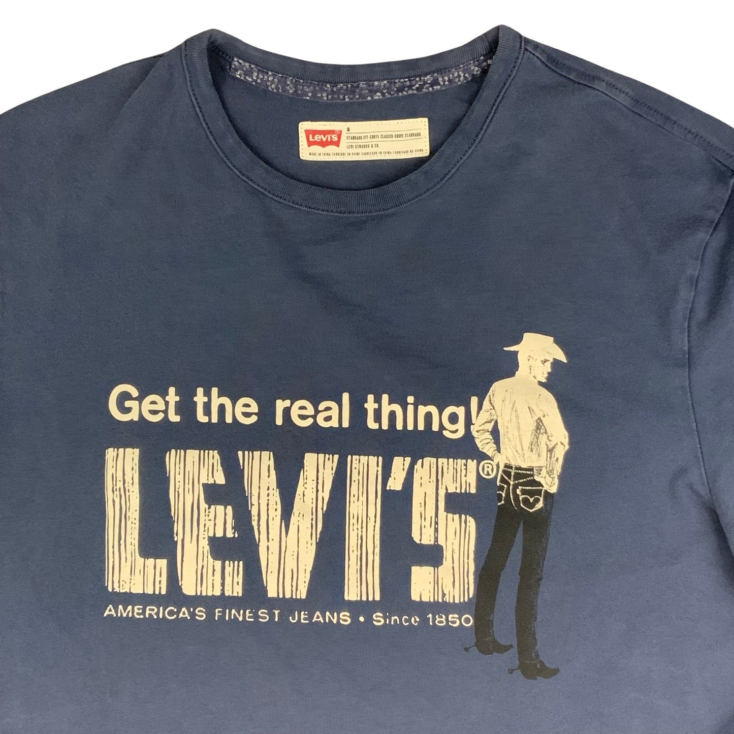 90s Navy Levis Tee XS S