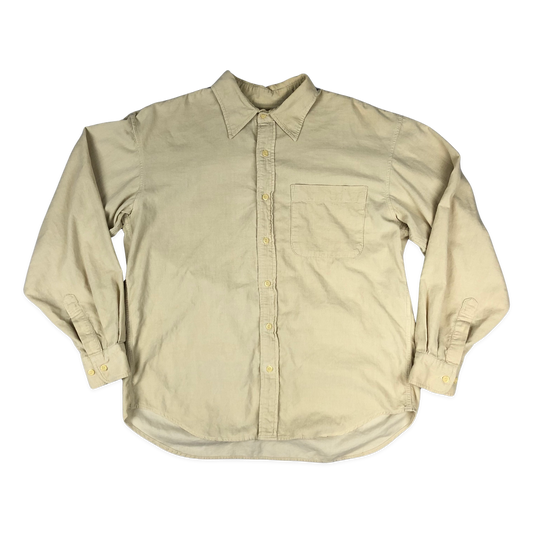 Vintage 90s Wrangler Beige Corduroy Shirt L