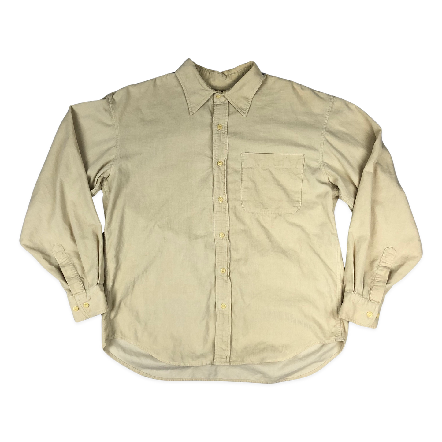 Vintage 90s Wrangler Beige Corduroy Shirt L