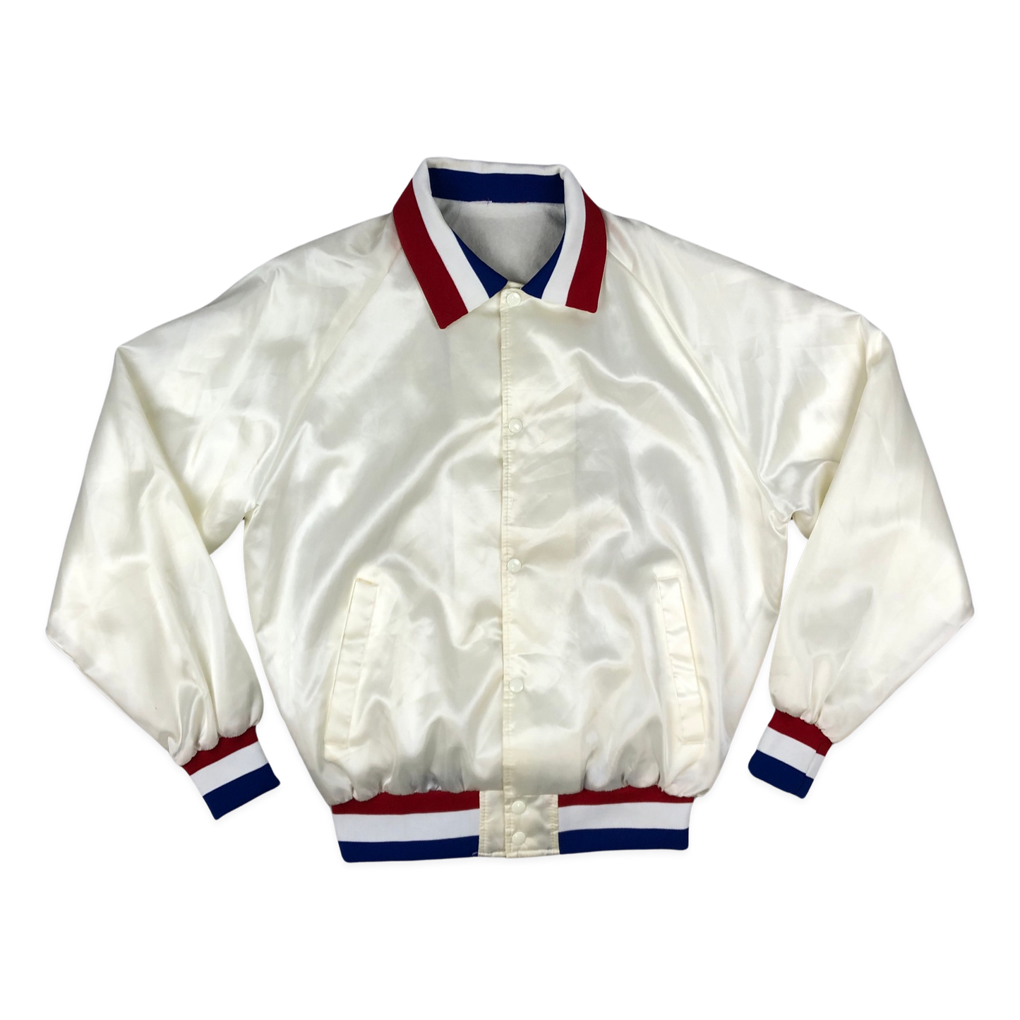 Vintage 80s "USA" White, Red, and Blue Varsity Windbreaker