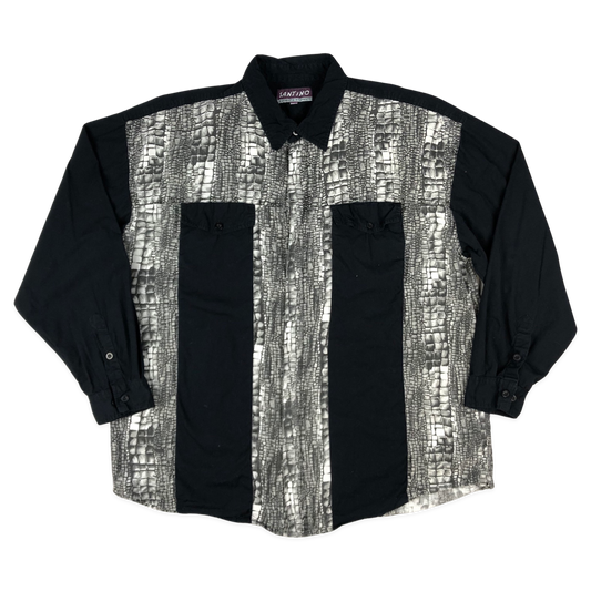 Vintage 90s Black and Grey Shirt 3XL