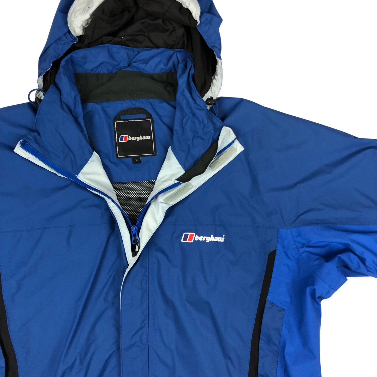 Preloved Berghaus Hooded Blue Raincoat L-XL