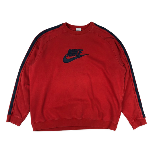 Vintage 00s Spell out Nike Red Sweatshirt Red XL